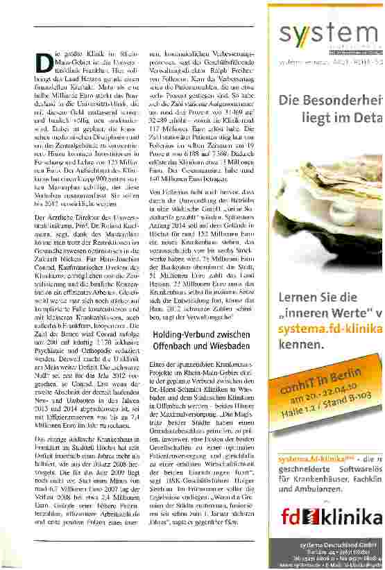 Vorschauseite 2: Neubau, Anbau, Umbau, Fusion und Personal Wechsel