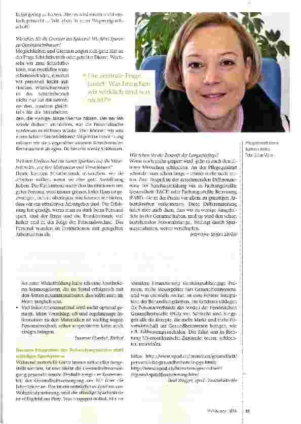 Vorschauseite 2: «Wer beim Personal spart, hat höheren Personalwechsel»