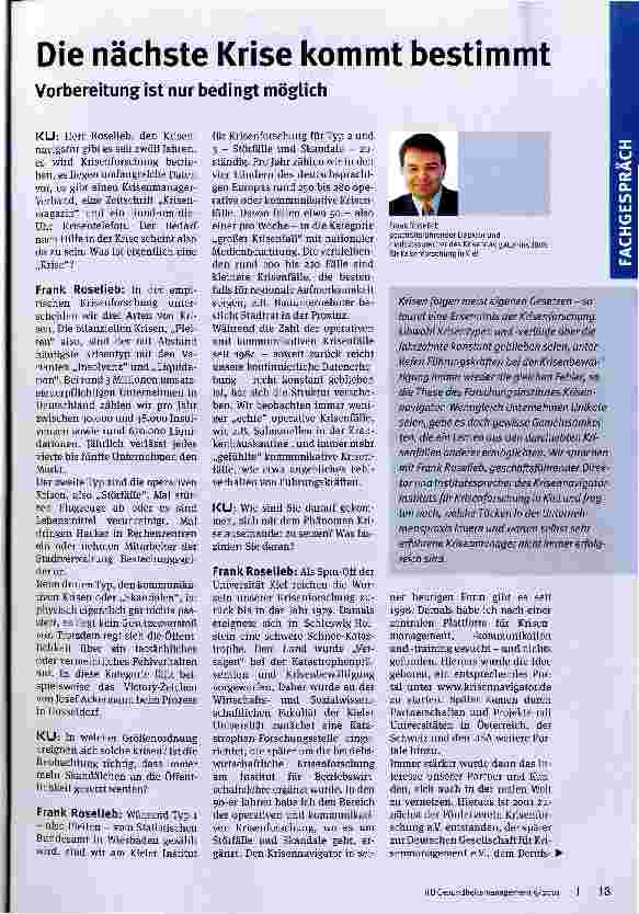 Vorschauseite 1: Die nächste Krise kommt bestimmt
