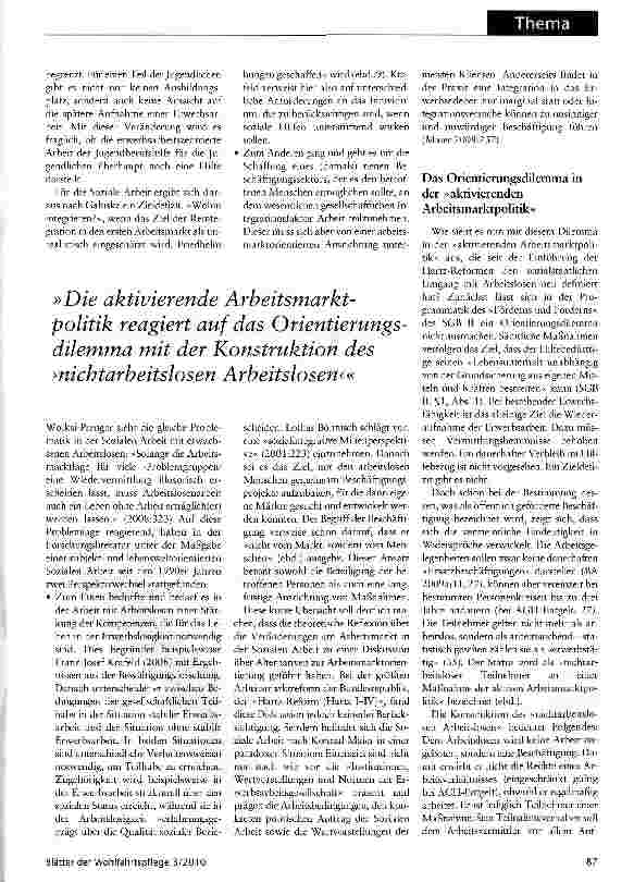 Vorschauseite 2: Wozu beschäftigen?Unterschiede im Beschäftigungsbegriff in derSozialen Arbeit und der aktivierenden Arbeitsmarktpolitik