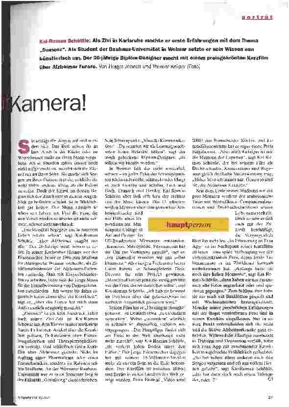 Vorschauseite 2: Vorsicht, Kamera!
