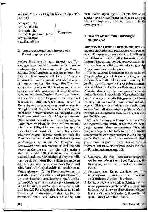 Vorschauseite 2: Zur Entwicklung von Forschungskompetenz in der Weiterbildung und in der Pflegepraxis