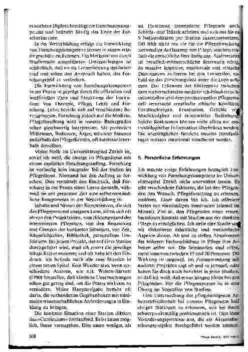 Vorschauseite 4: Zur Entwicklung von Forschungskompetenz in der Weiterbildung und in der Pflegepraxis