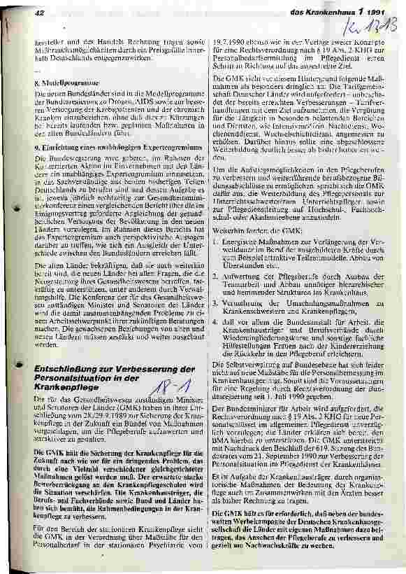 Vorschauseite 1: Entschließung zur Verbesserung der Personalsituation in der Krankenpflege