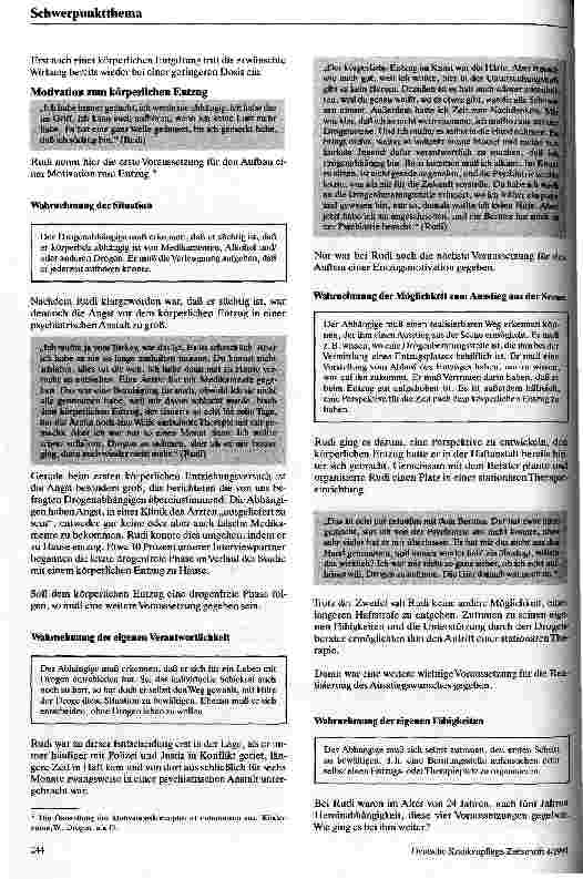 Vorschauseite 3: Drogenentzug aus der Sicht der Betroffenen