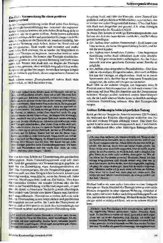 Vorschauseite 4: Drogenentzug aus der Sicht der Betroffenen