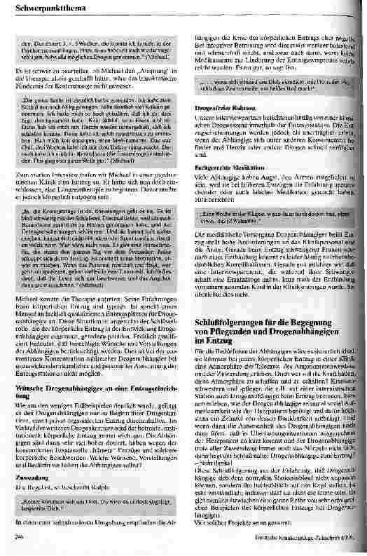 Vorschauseite 5: Drogenentzug aus der Sicht der Betroffenen