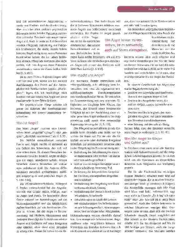 Vorschauseite 2: ANGSTERKRANKUNGENExpositionstraining bei Agoraphobie mit Panikstörung