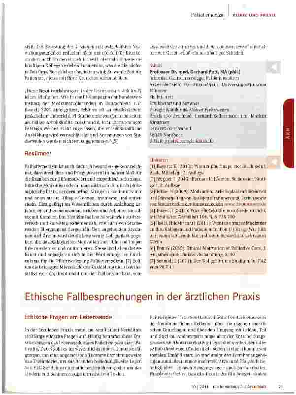 Vorschauseite 1: Ethische Fallbesprechungen in der ärztlichen Praxis