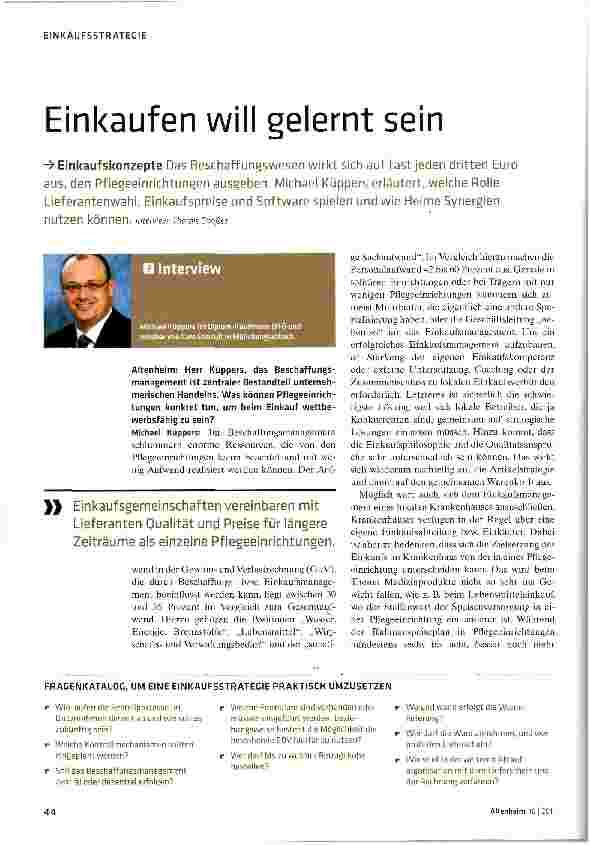 Vorschauseite 1: Einkaufen will gelernt sein