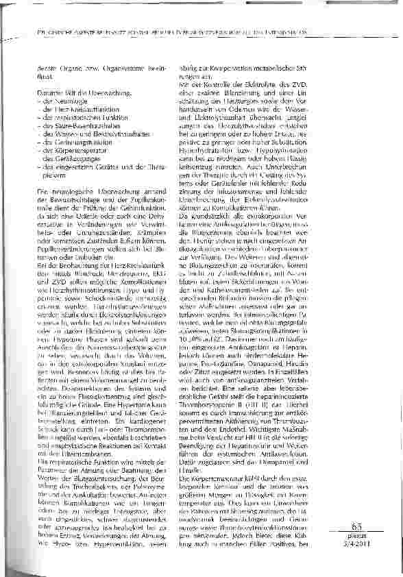 Vorschauseite 2: PFLEGERISCHE ASPEKTE BEI EINSATZ KONTINUIERLICHER NLERENERSATZVERFAHREN AUF DER INTENSIVSTATION
