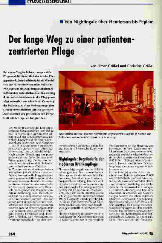 Vorschauseite 1: Der lange Weg zu einer patienten-zentrierten Pflege