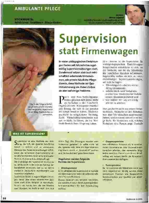 Vorschauseite 1: Supervision statt Firmenwagen