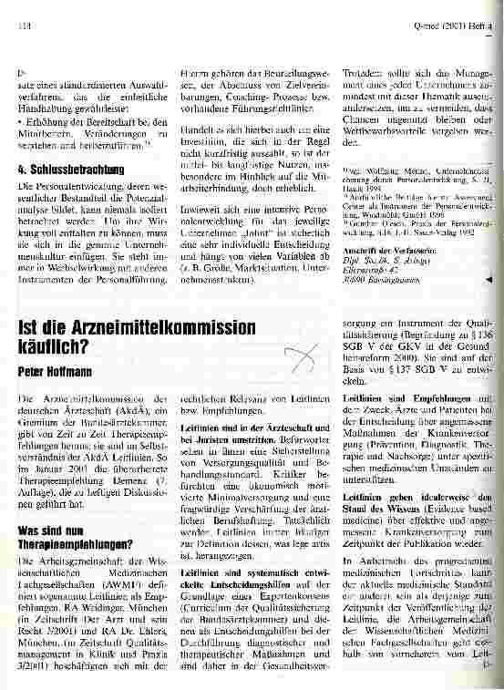 Vorschauseite 1: Ist die Arzneimittelkommission käuflich?