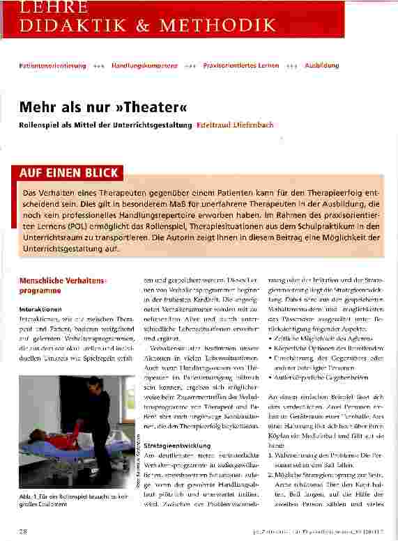 Vorschauseite 1: Mehr als nur »Theater«