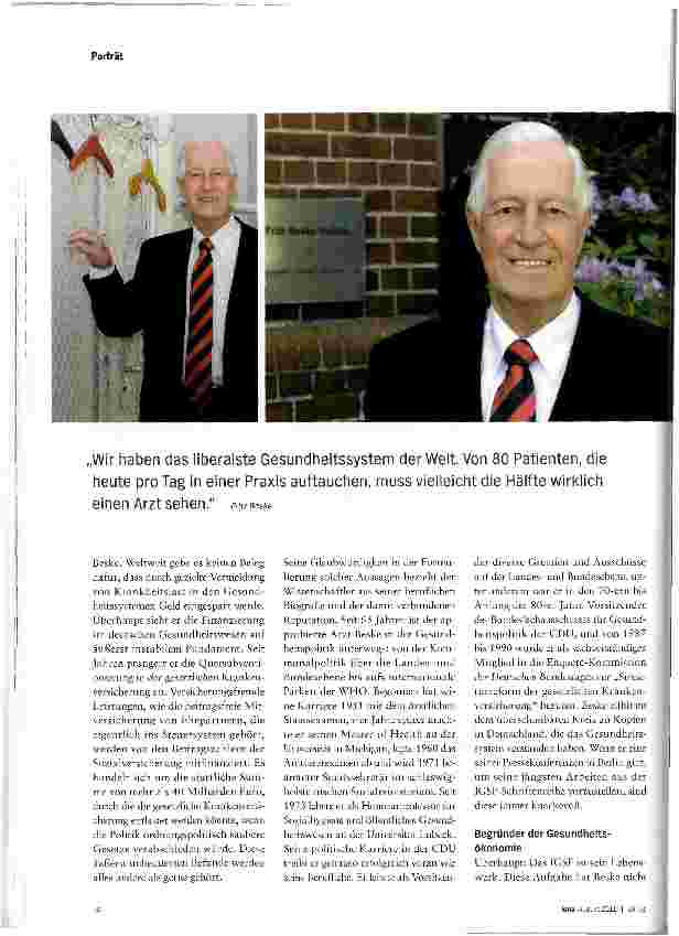Vorschauseite 3: Fritz Beske Der Vordenker