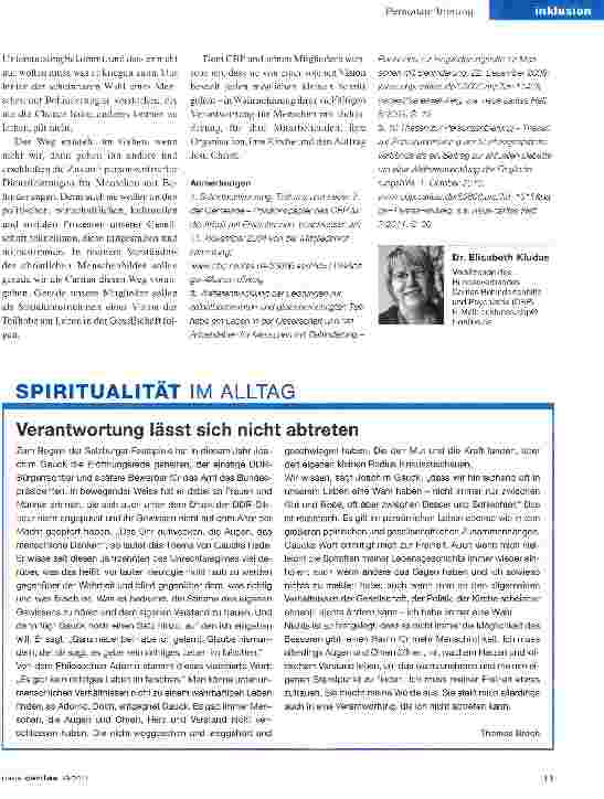Vorschauseite 3: Selbstbestimmung und ja - aber wie?