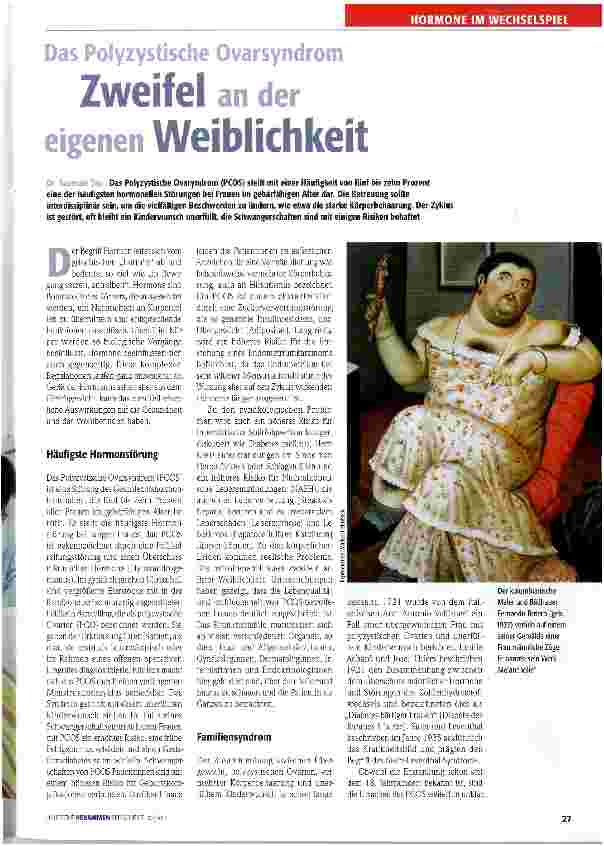 Vorschauseite 1: Das Polyzystische Ovarsyndrom Zweifel an der eigenen Weiblichkeit