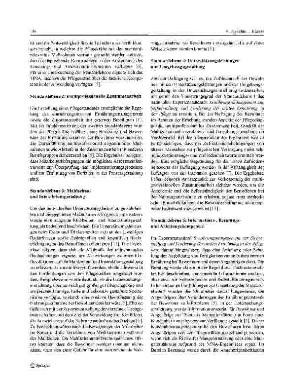 Vorschauseite 6: Untersuchung des Ernährungsmanagements vor und während der Implementierung des nationalen Expertenstandards Ernährungsmanagement zur Sicherstellung und Förderung der oralen Ernähr…