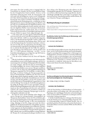 Vorschauseite 5: Befangenheit eines Richters im Vollstreckungsverfahren