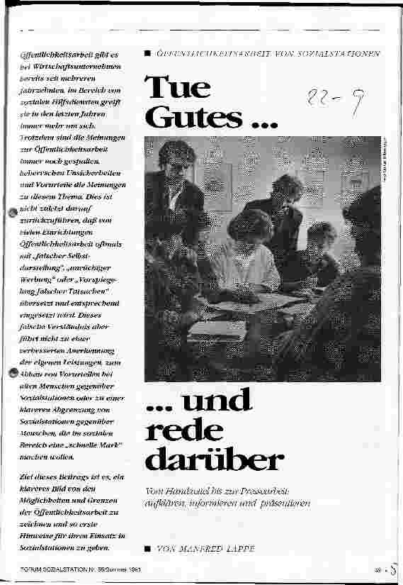Vorschauseite 1: Tue Gutes und rede darüber