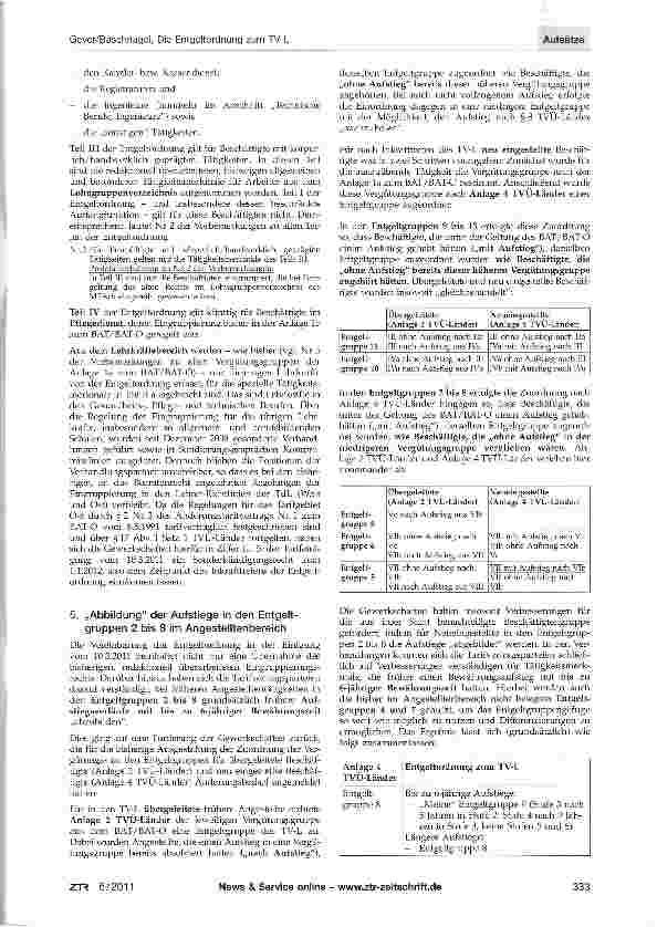 Vorschauseite 3: Die Entgeltordnung zum TV-L