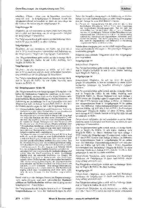 Vorschauseite 5: Die Entgeltordnung zum TV-L