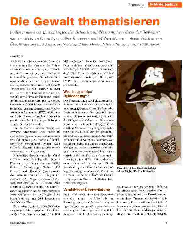 Vorschauseite 1: Die Gewalt thematisieren