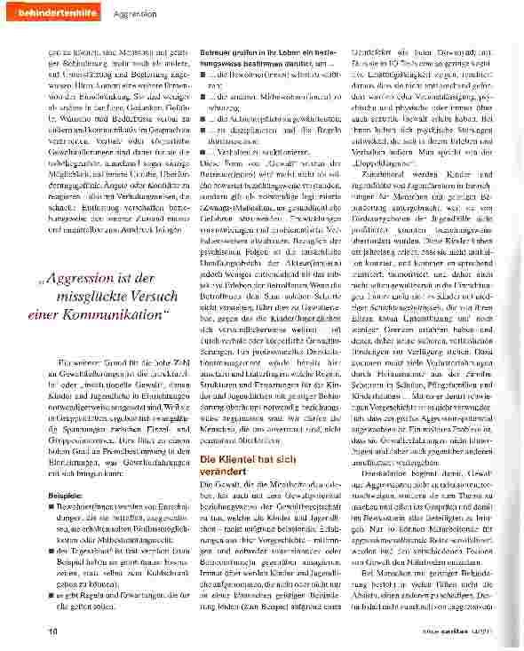 Vorschauseite 2: Die Gewalt thematisieren