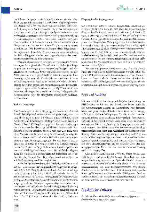 Vorschauseite 6: Was ändert sich durch das GKV-Finanzierungsgesetz für die Krankenhäuser?