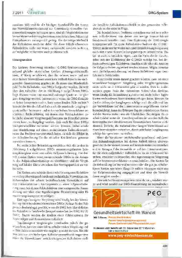 Vorschauseite 4: Ist eine Kalkulation von seltenen und sehr aufwendigen Krankenhausfällen im G-DRG-System sachgerecht?