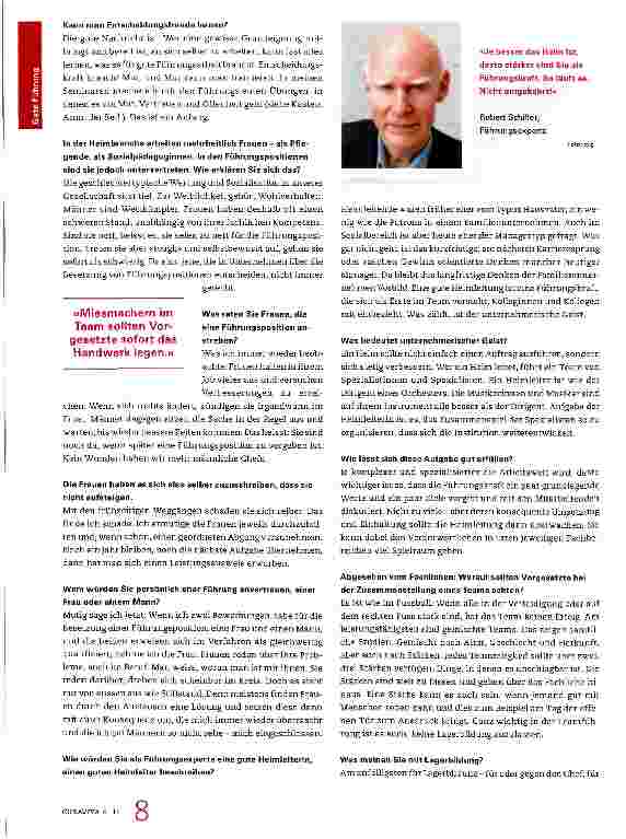 Vorschauseite 3: «Wenn Führungskräfte scheitern, dann meistens am Zwischenmenschlichen»