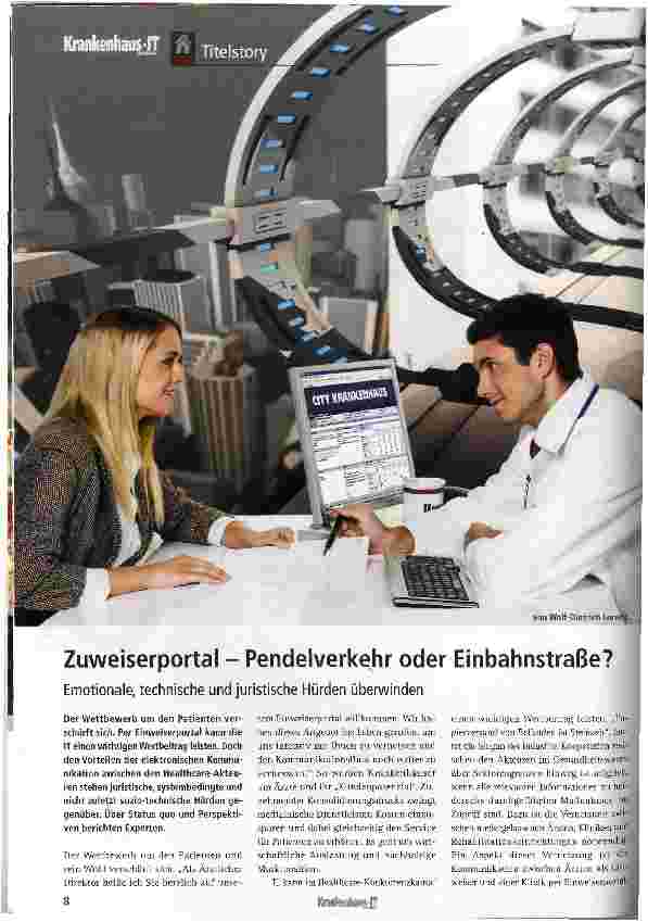 Vorschauseite 1: Zuweiserportal - Pendelverkehr oder Einbahnstraße?