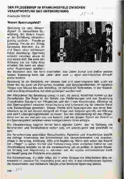 Vorschauseite 1: Der Pflegeberuf im Spannungsfeld zwischen Verantwortung und Unterordnung