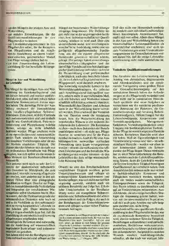 Vorschauseite 2: Die wissenschaftliche Lehrerausbildung als Voraussetzung einer professionellen Lehrtätigkeit in der Pflege
