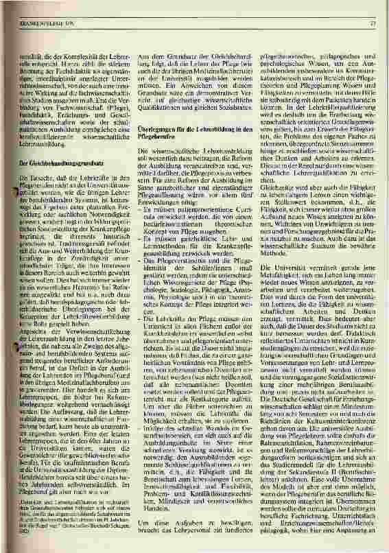 Vorschauseite 4: Die wissenschaftliche Lehrerausbildung als Voraussetzung einer professionellen Lehrtätigkeit in der Pflege