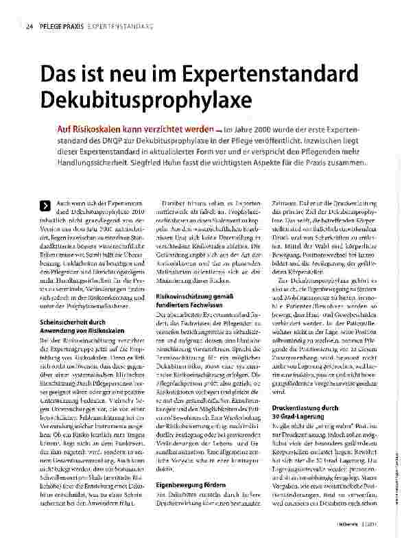 Vorschauseite 1: Das ist neu im Expertenstandard Dekubitusprophylaxe