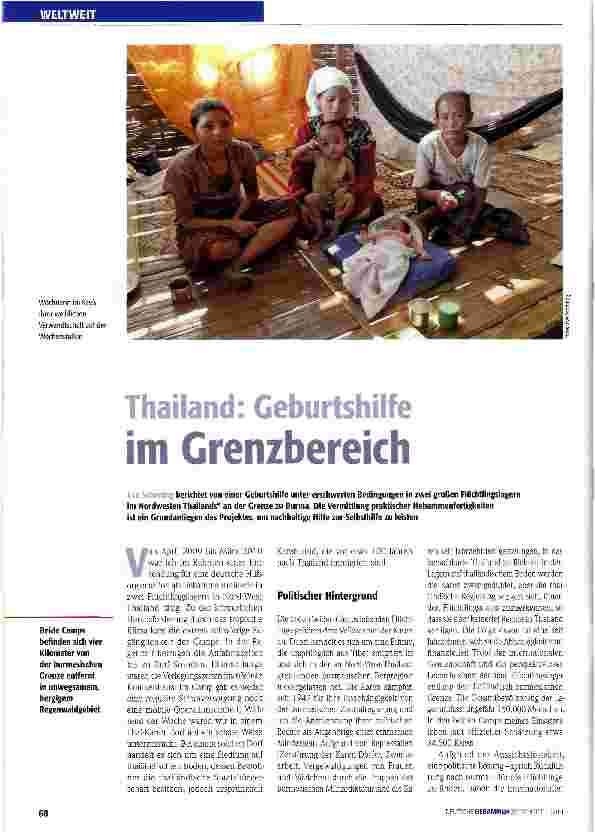 Vorschauseite 1: Thailand: Geburtshilfe im Grenzbereich
