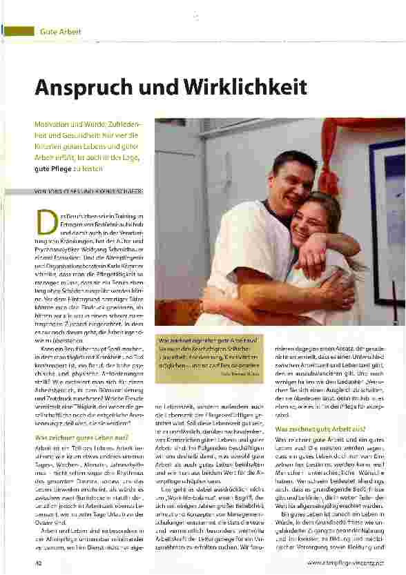 Vorschauseite 1: Anspruch und Wirklichkeit