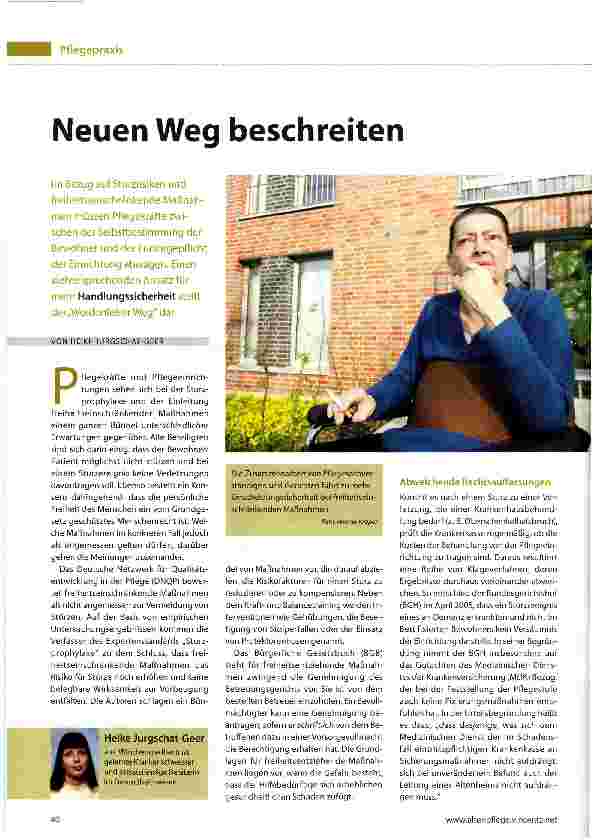Vorschauseite 1: Neuen Weg beschreiten