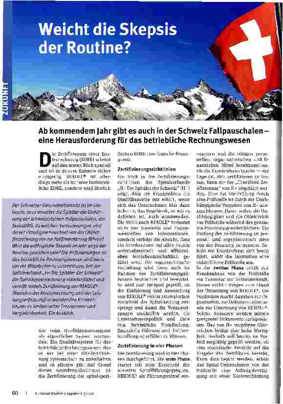 Vorschauseite 1: Weicht die Skepsis der Routine?