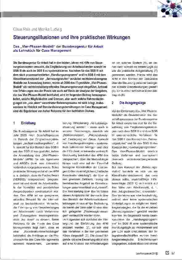 Vorschauseite 1: Steuerungsillusionen und ihre praktischen Wirkungen