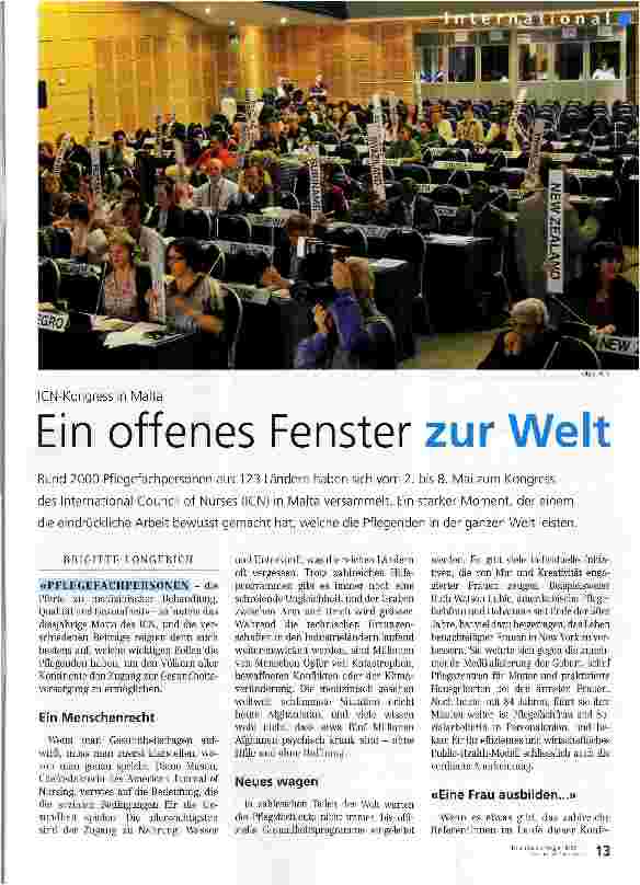 Vorschauseite 1: Ein offenes Fenster zur Welt