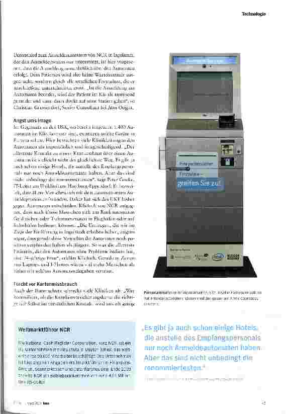 Vorschauseite 2: Maschine begrüßt Patienten