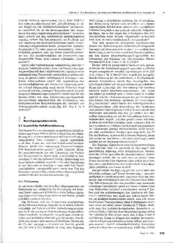 Vorschauseite 2: Die Beendigung des Arbeitsverhältnisses als Dienstordnungs-Angestellter