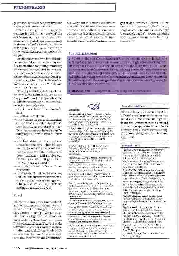 Vorschauseite 3: Kooperation der Gesundheitsberufe
