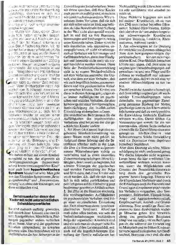 Vorschauseite 2: Über psychisch auffällige Kinder