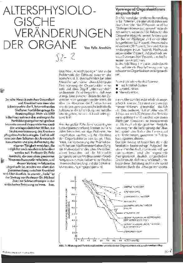 Vorschauseite 1: Altersphysiologische Veränderungen der Organe