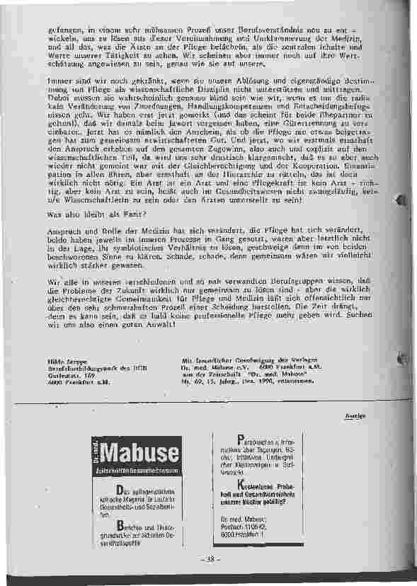Vorschauseite 3: Szenen einer Ehe - Arzt und Krankenschwester Ein unheilbar symbiotisches Verhältnis