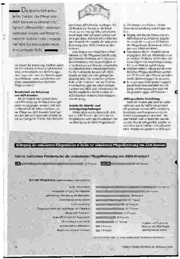 Vorschauseite 3: AIDS-Pflege zu Hause - Zur Versorgungssituation am Beispiel Berlin Auswertung eines Bonner Modellprogramms